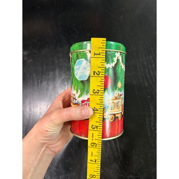 1993- vintage decorative Life Savers Christmas Train Decorative Tin- Cylinder100 - Picture 3 of 6